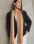 Cashmere Camel Lara Scarf - Cara Cashmere