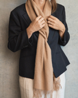 Cashmere Camel Lara Scarf - Cara Cashmere