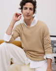 Cashmere Caramel Crew Jumper - Cara Cashmere