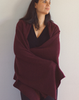 Cashmere Dark Wine Knit Wrap