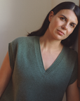 Eucalypt Eclipse V Neck Tank - Cara Cashmere