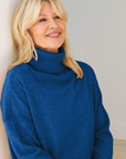 Merino Cashmere Azure Melange Harmony Knit - Cara Cashmere