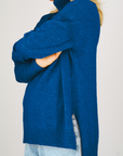 Merino Cashmere Azure Melange Harmony Knit - Cara Cashmere