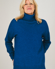 Merino Cashmere Azure Melange Harmony Knit - Cara Cashmere