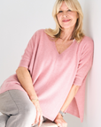 Cashmere Peony Muse V Neck Knit