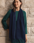Cashmere Navy Lara Scarf