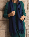 Cashmere Navy Lara Scarf