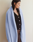 Cashmere Pale Lilac Knit Wrap - Cara Cashmere
