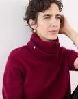 Cashmere Ruby Red Rib Snood - Cara Cashmere