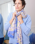 Cashmere Silk "Nodding Lillies" Scarf - Cara Cashmere