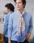 Cashmere Silk "Nodding Lillies" Scarf - Cara Cashmere