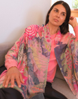 Cashmere Silk "Fushia Barbies" Scarf
