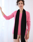 Cashmere Black Knitted Scarf