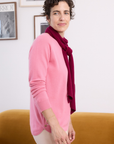 Cashmere Soft Rose V Neck Jumper - Cara Cashmere