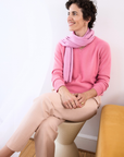 Cashmere Soft Rose V Neck Jumper - Cara Cashmere