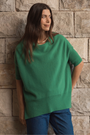 Cashmere Tropical Green Oversized Knit - Cara Cashmere