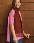Cashmere Wine Red Lara Scarf