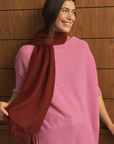 Cashmere Wine Red Lara Scarf