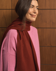 Cashmere Wine Red Lara Scarf
