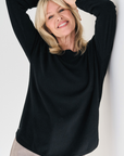 Cashmere Black Crew Jumper