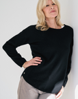 Cashmere Black Crew Jumper