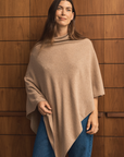 Cashmere Camel Melange Poncho Cara Cashmere