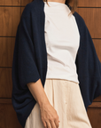 Cashmere Dark Navy Shrug - Cara Cashmere