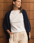 Cashmere Dark Navy Shrug - Cara Cashmere