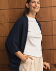Cashmere Dark Navy Shrug - Cara Cashmere