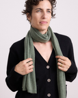 Cashmere Eucalypt Knitted Scarf - Cara Cashmere