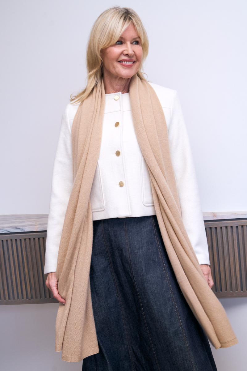 Cashmere Caramel Wrap - Cara Cashmere