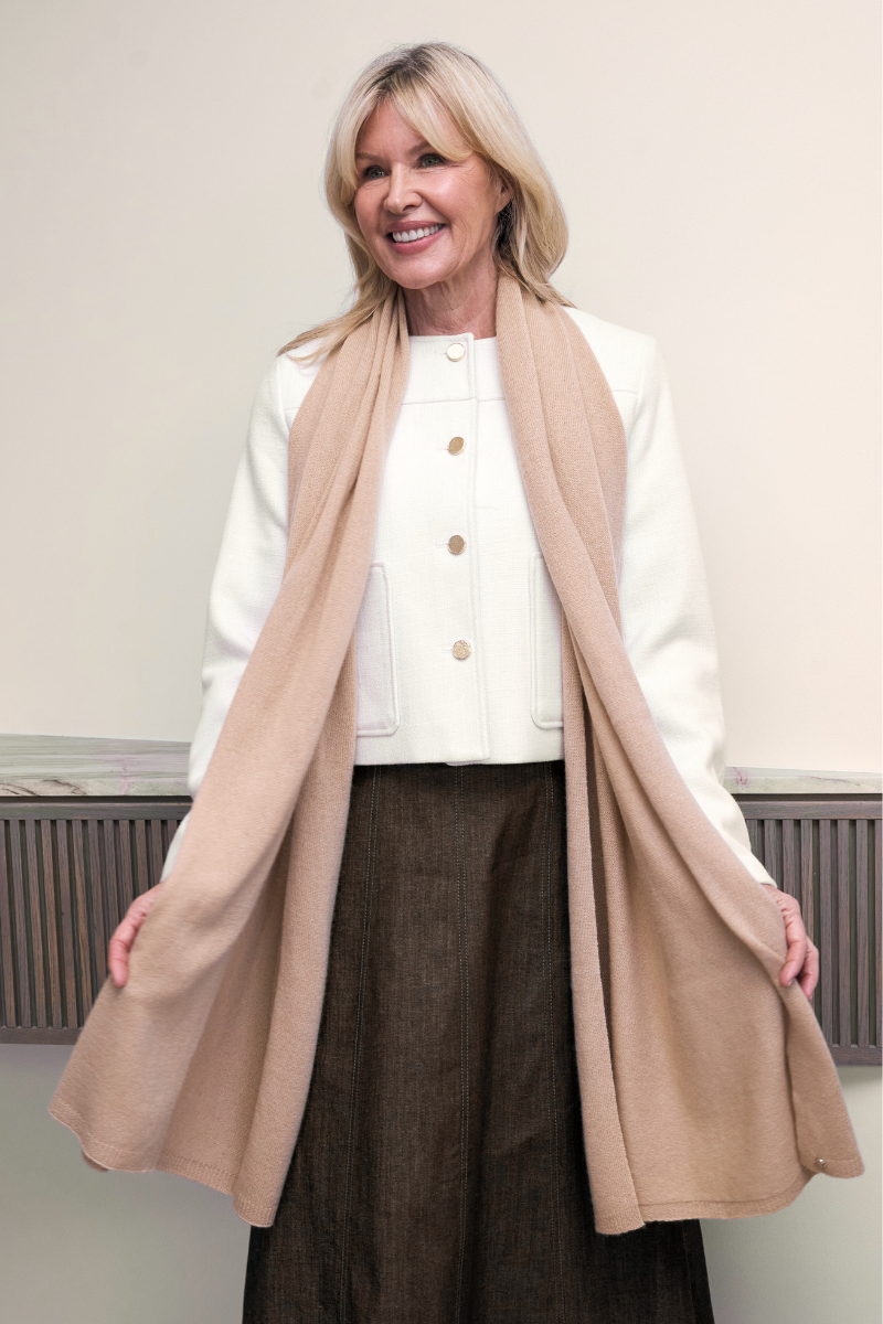 Cashmere Caramel Wrap - Cara Cashmere