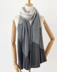 Cashmere Tonal Greys Deco Scallop Wrap