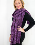 Leopard Cashmere Scarf - Passion - Cara Cashmere