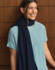 Cashmere Duck Egg Blue Short Sleeve Knit