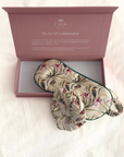 "Eastern Honeyeater and Orchid" Silk Eye Mask and Scrunchie - Cara Cashmere