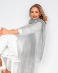 NEW Aura Cashmere Scarf - Silver - Cara Cashmere