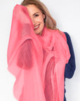 NEW Aura Cashmere Scarf - Coral - Cara Cashmere