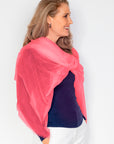 NEW Aura Cashmere Scarf - Coral - Cara Cashmere