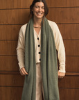 Eucalypt Green Cashmere Wrap Cara Cashmere