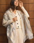 Cashmere Silk Neutrals Faded Leopard Scarf - Pre Order - Cara Cashmere