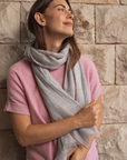 Cashmere Grey Tranquil Scarf Cara Cashmere