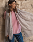 Cashmere Grey Tranquil Scarf Cara Cashmere