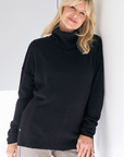 Merino Cashmere Black Harmony Cowl Knit