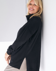 Merino Cashmere Black Harmony Cowl Knit