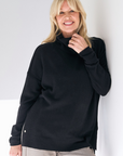 Merino Cashmere Black Harmony Cowl Knit