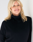 Merino Cashmere Black Harmony Cowl Knit