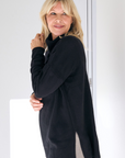 Merino Cashmere Black Harmony Cowl Knit