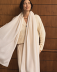 Ivory Cashmere Wrap - Cara Cashmere