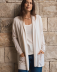 Ivory Longline Silk Cashmere Cardigan